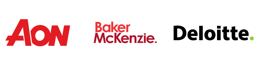 Aon, Baker McKenzie and Deloitte Logo